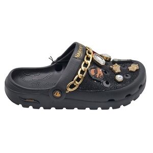 Skechers Foamies Arch Fit Snoop Dogg Black‎ Rhinestone Clogs Size 9 Women's